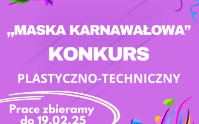 Wewnątrzprzedszkolny konkurs na Maskę karnawałową