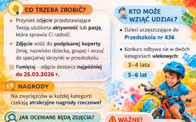 Konkurs fotograficzny„Aktywne dziecko to szczęśliwe dziecko”